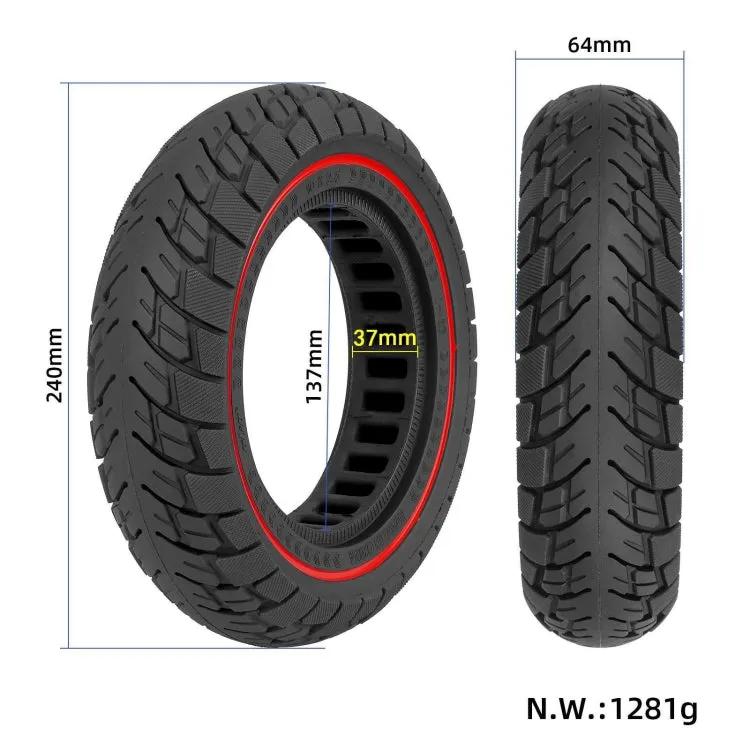 10 Inch 10x2.5 Electric Scooter Off-road Non-slip Solid Tyre 37mm Groove