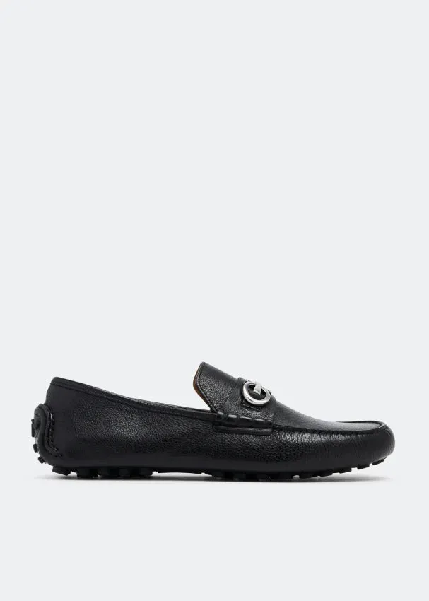 758351 008NE FERRAGAMO BLACK MEN SHOES