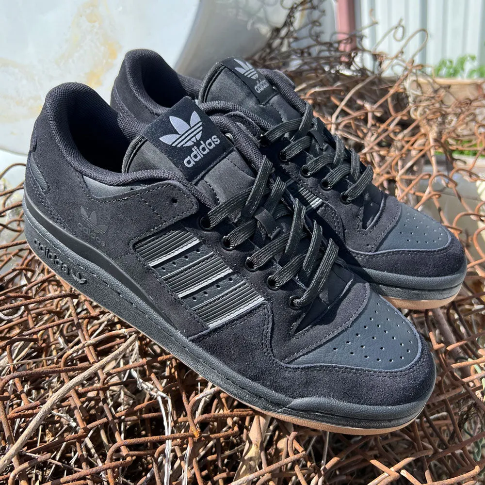 Adidas Forum 84 Black Carbon Grey Suede Leather Shoes