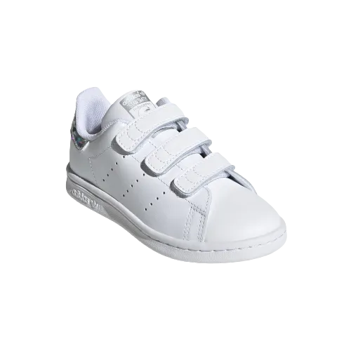 Adidas Stan Smith Cf C Ps-Boys Originals Shoes White/Silver Ee8484