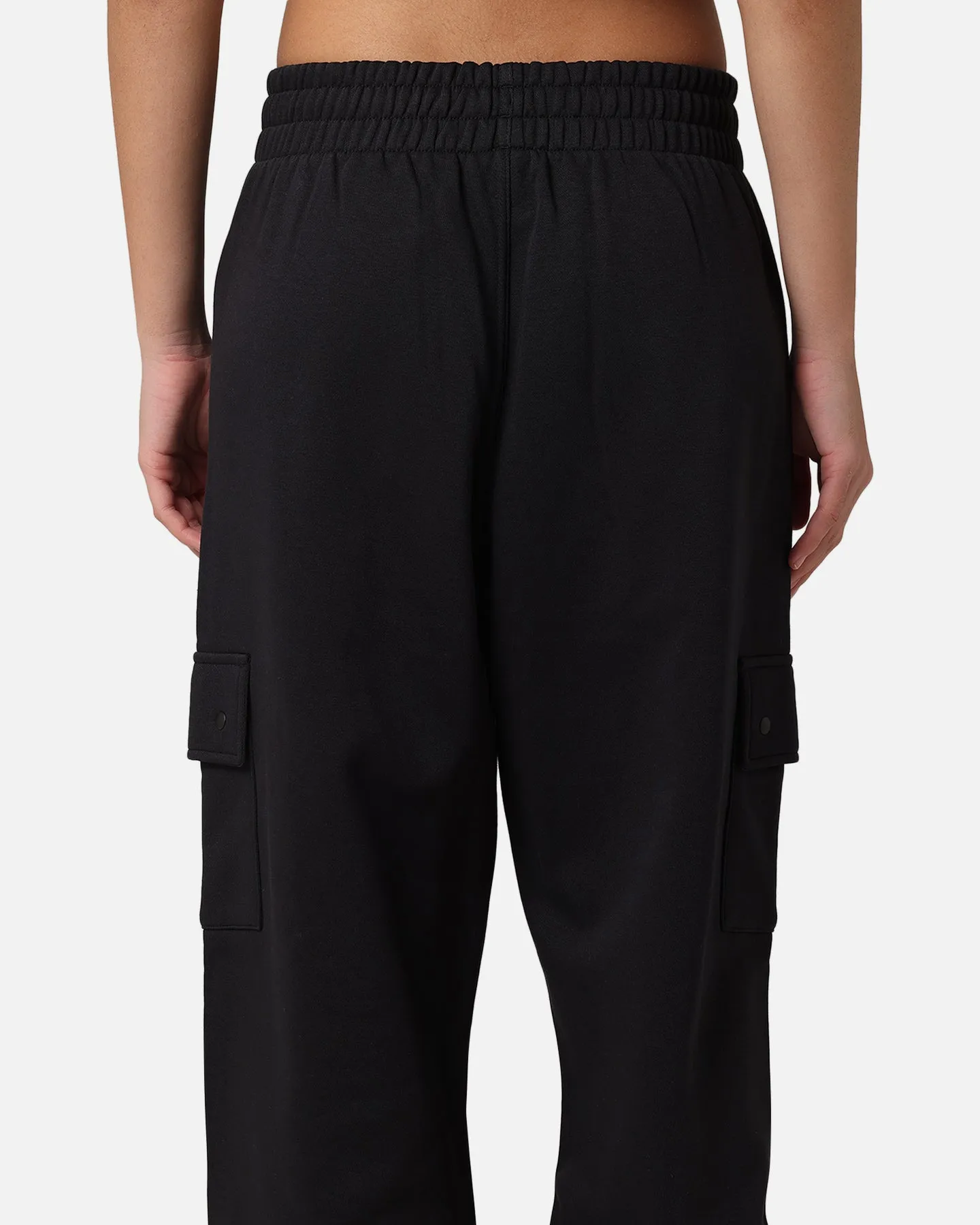 Adidas Women's Fleece Cargo Jogger Pants Black