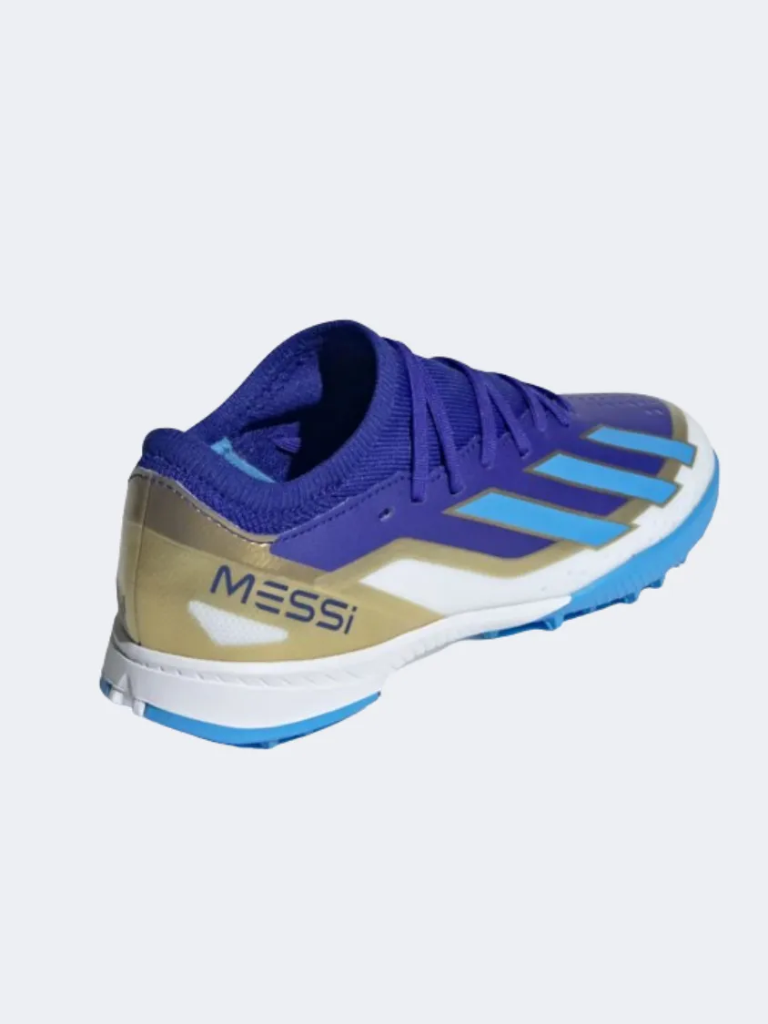 Adidas X Crazyfast League Kids Turf Shoes Blue/Burst/White