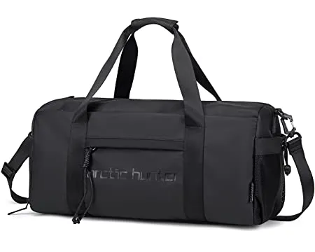 Arctic Hunter Gym Bags for Men Travel Duffle Bag 28L Polyester Sports Bag with Shoes Compartment (AH-LX00537 Duffle Bag-Black)