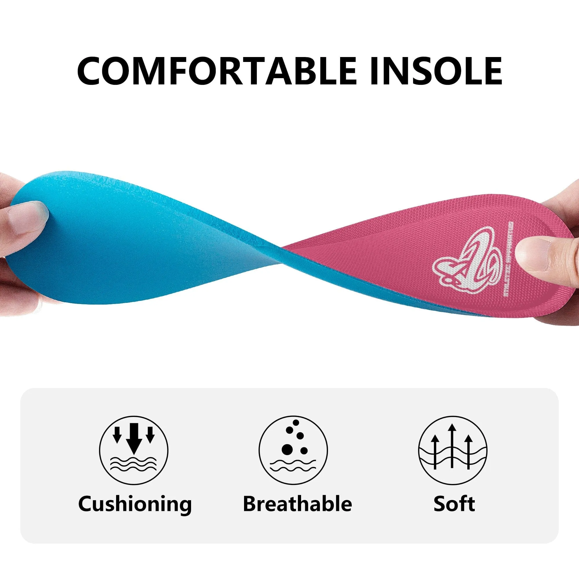 Athletic Apparatus Dark Pink Blue Shoes Insoles