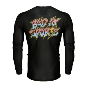 Bad At Sports Carbon Long Sleeve Gravel T-shirt