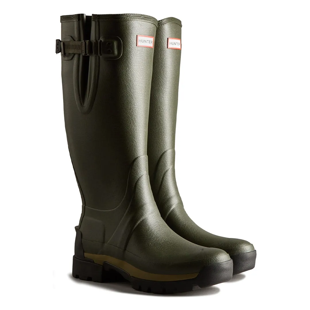 Balmoral Adjustable Wellington Boots - Dark Olive by Hunter