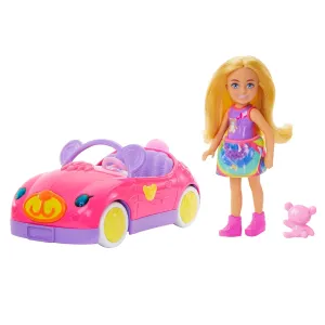 Barbie Chelsea Doll & Toy Car Set with Bear-Themed Convertible