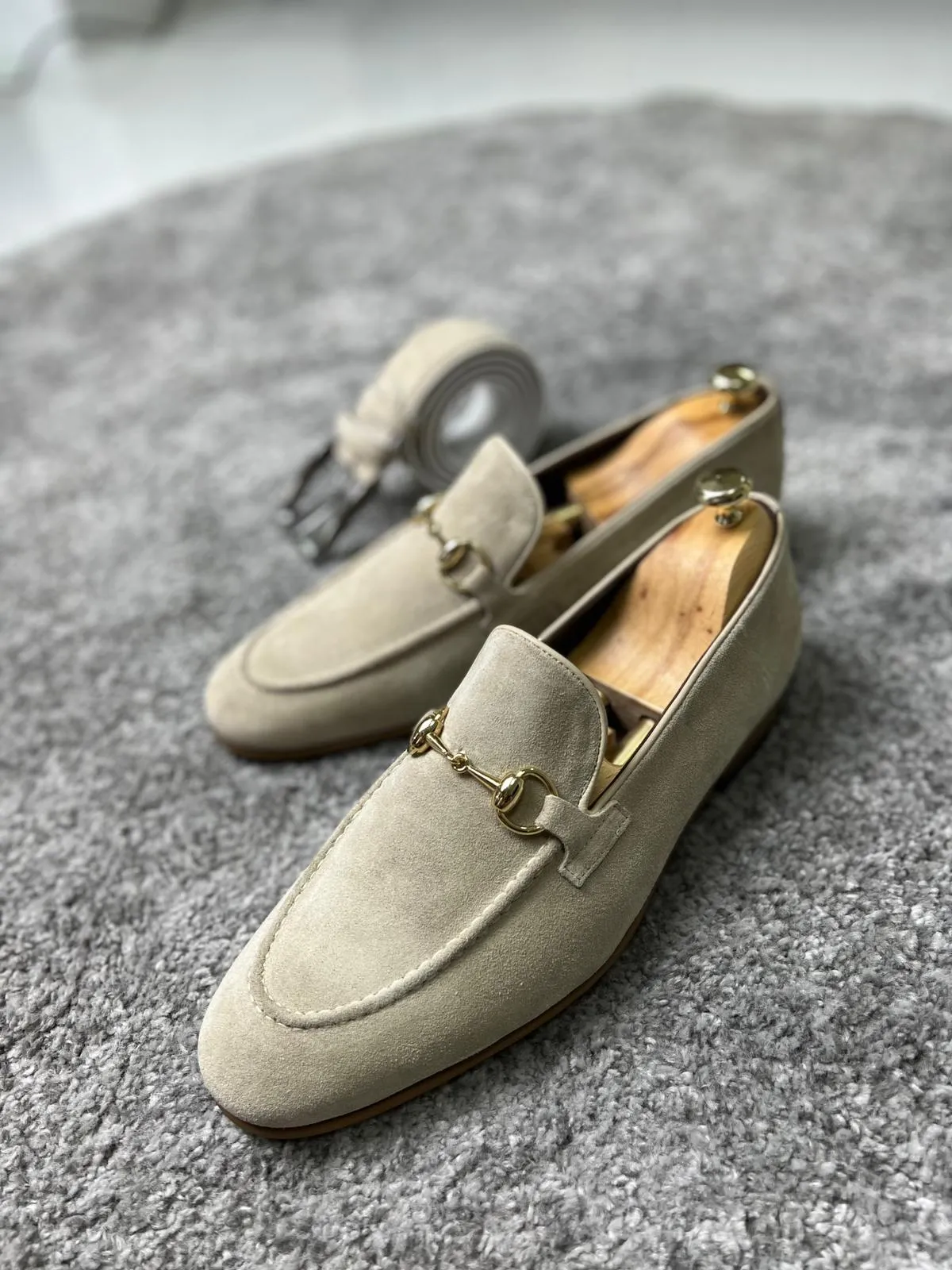 Bojoni Amato Special Edition Neolite Suede Beige Leather Loafer