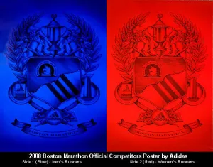 Boston Marathon 2008 Competitors Poster - Adidas