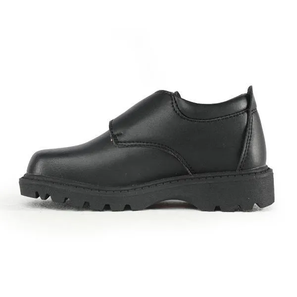 BOYS STRAP SCHOOL SHOE - BLACK