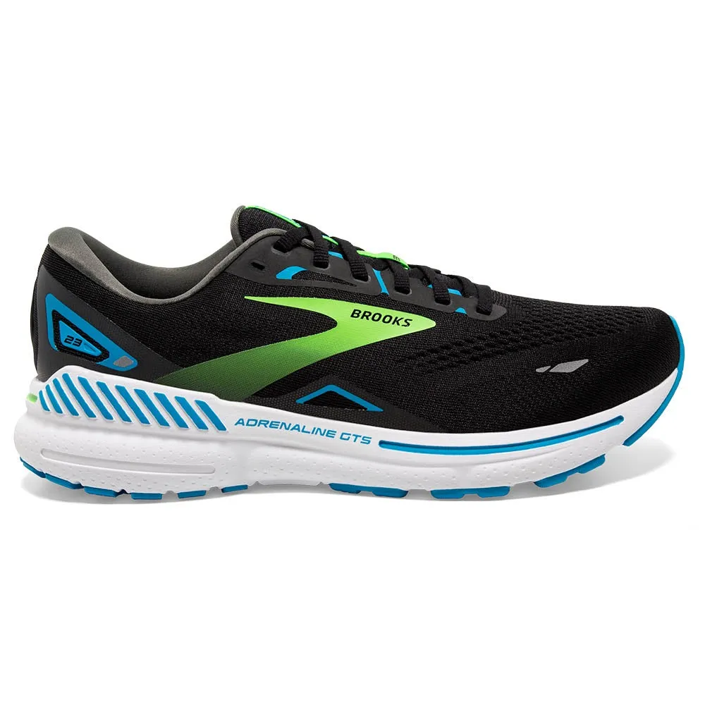 Brooks Adrenaline GTS 23 Wide (Mens) - Black/Hawaiian Ocean/Green