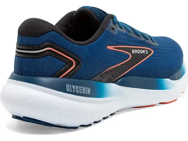 Brooks Mens Glycerin 21- Blue Opal/Black/Nasturtium  (1104191D474)