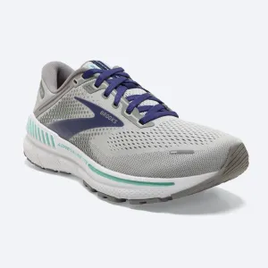 Brooks Womens Adrenaline GTS 22 Wide- Alloy/Green/Blue (1203531D045)