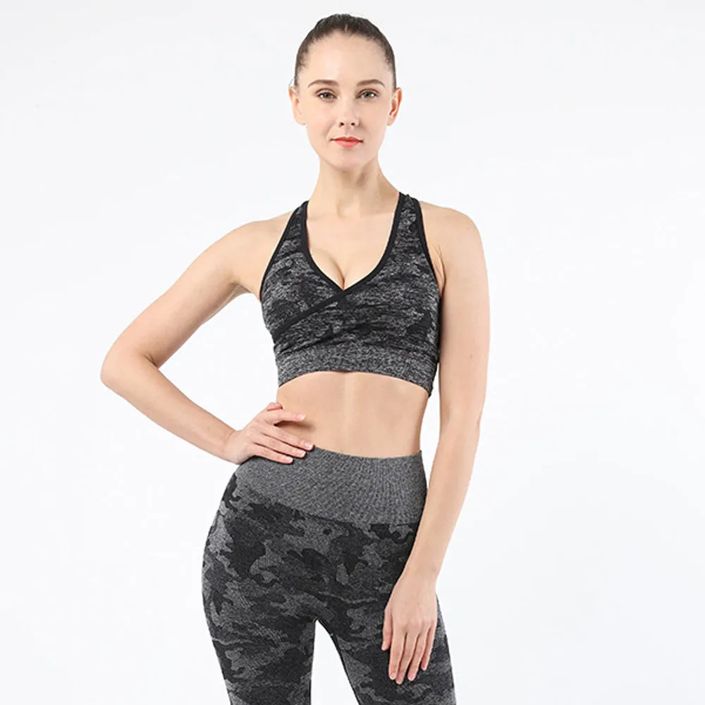 Camouflage sports underwear women Yoga suit running fitness vest new sports bra