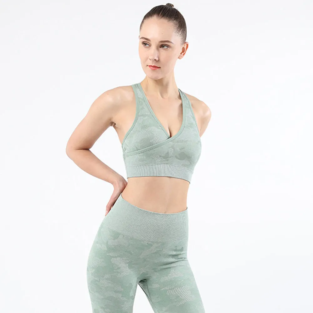 Camouflage sports underwear women Yoga suit running fitness vest new sports bra