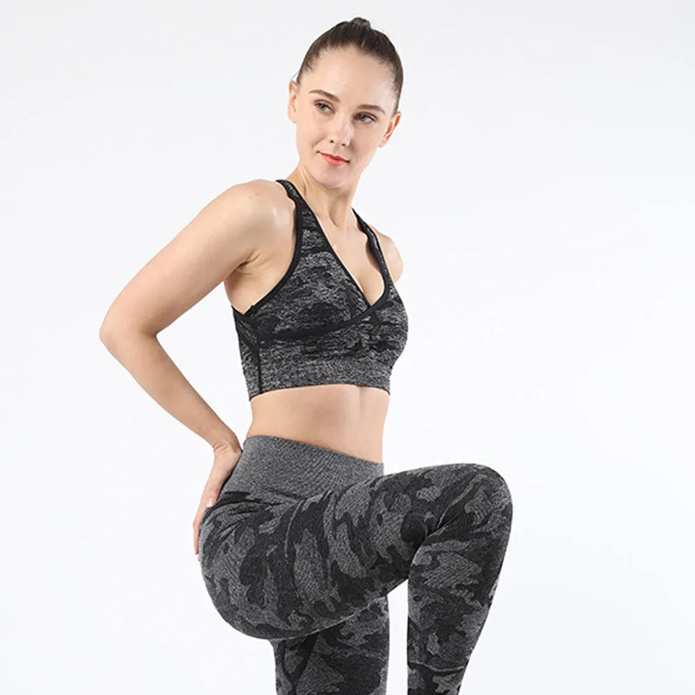 Camouflage sports underwear women Yoga suit running fitness vest new sports bra