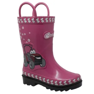 Case IH Children's 3D Fern Farmall Rubber Boot Pink