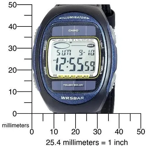 Casio Men's Blue Tough Solar Digital Sports Watch WL20B-2A