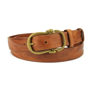 Chestnut Narrow Vintage Feel Bridle Belt