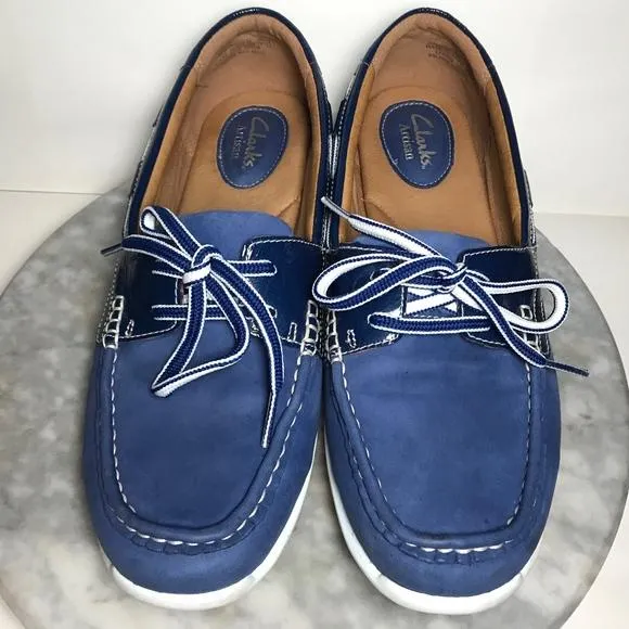 Clarks Cliffrose Sail Blue Patent Leather Womens Boat Shoes