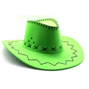 Cowboy/Cowgirl Hat - Fluro Green