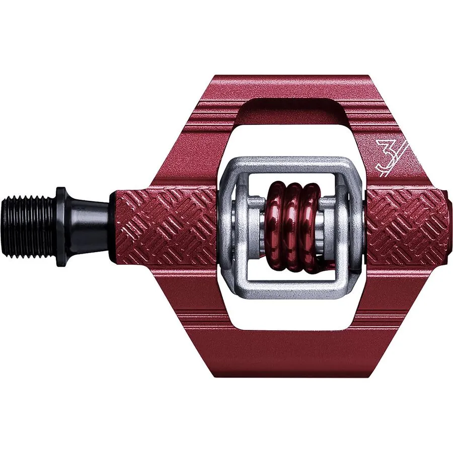 Crank Bros Clipless Mountain Bike Pedals - Candy 3  Maroon Red / Red Spring