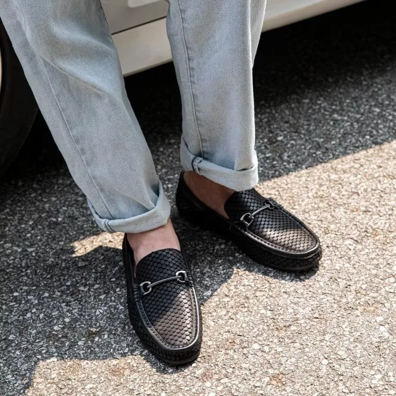 CrocLuxe Exotic Metal Toe Slip On Loafers