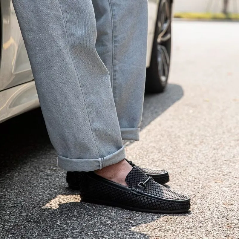 CrocLuxe Exotic Metal Toe Slip On Loafers