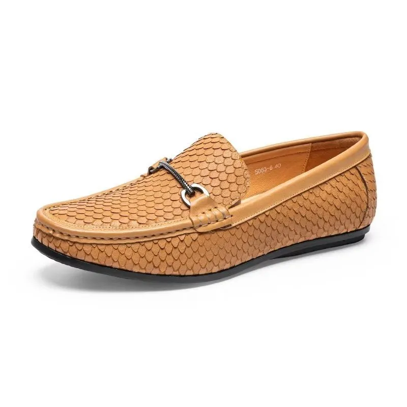 CrocLuxe Exotic Metal Toe Slip On Loafers