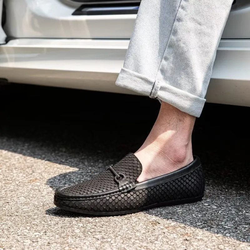 CrocLuxe Exotic Metal Toe Slip On Loafers