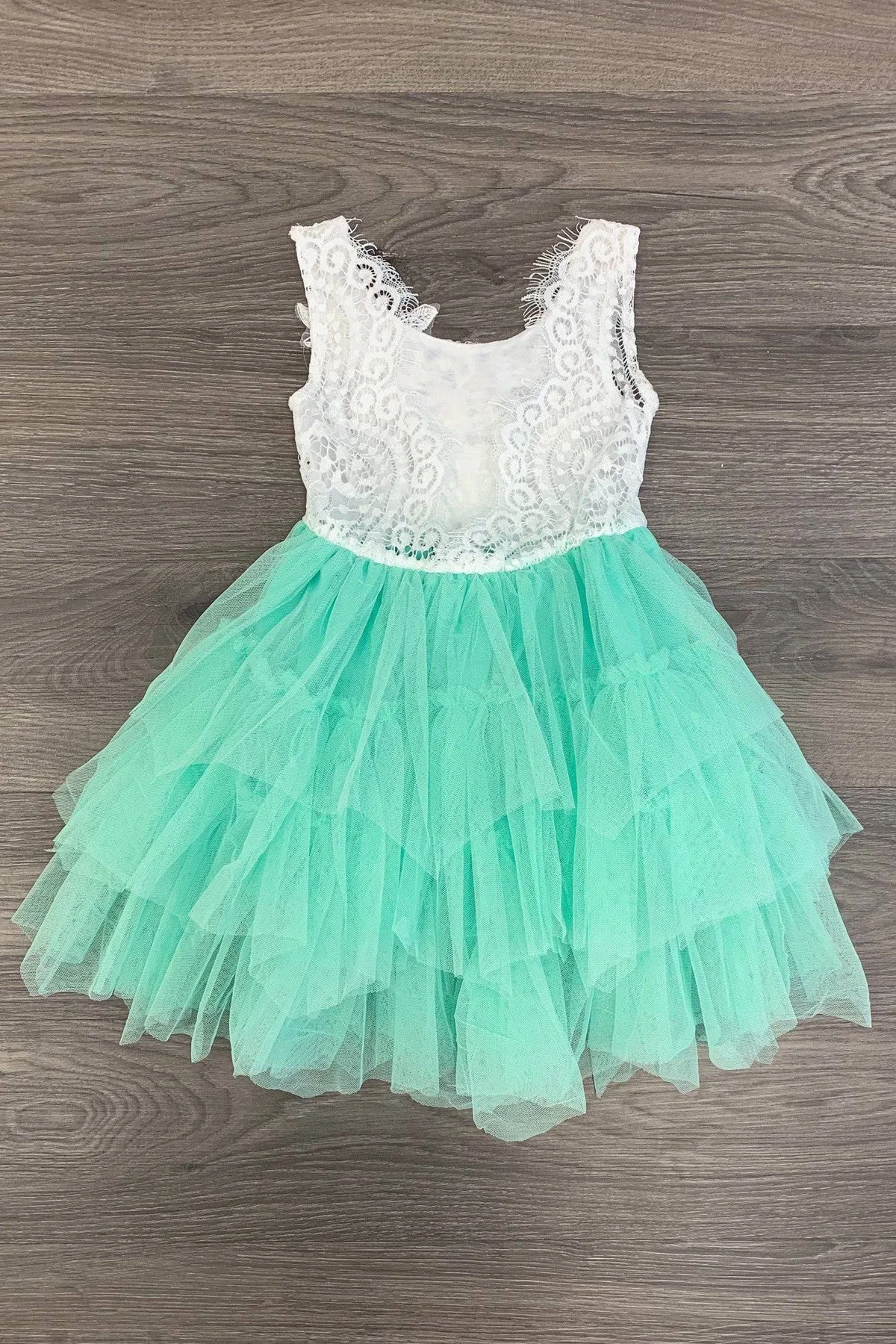 Deluxe Mint Tank Tulle Dress