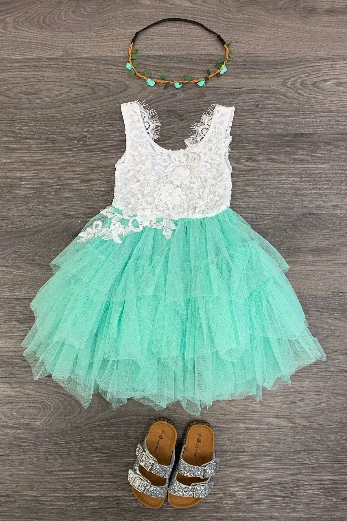 Deluxe Mint Tank Tulle Dress