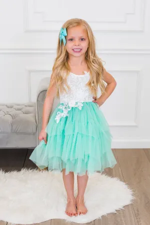 Deluxe Mint Tank Tulle Dress