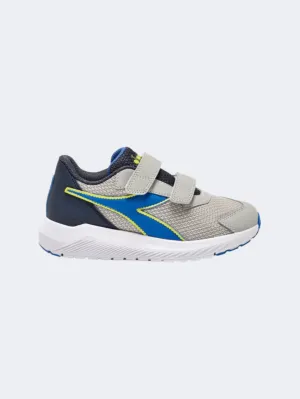 Diadora Falcon 4 V Ps Boys Running Shoes Silver/Blue/Black