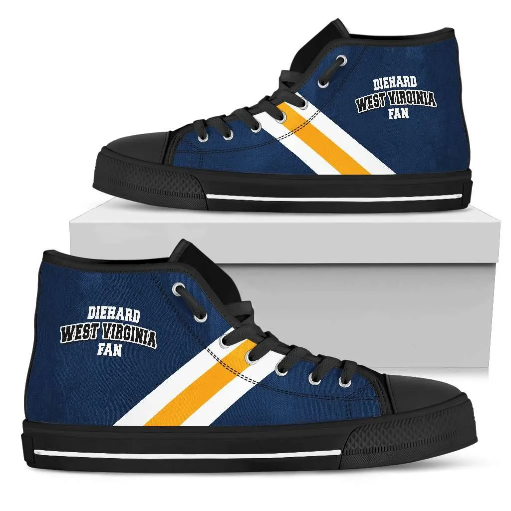 Diehard West Virginia Fan Canvas High Top Shoes