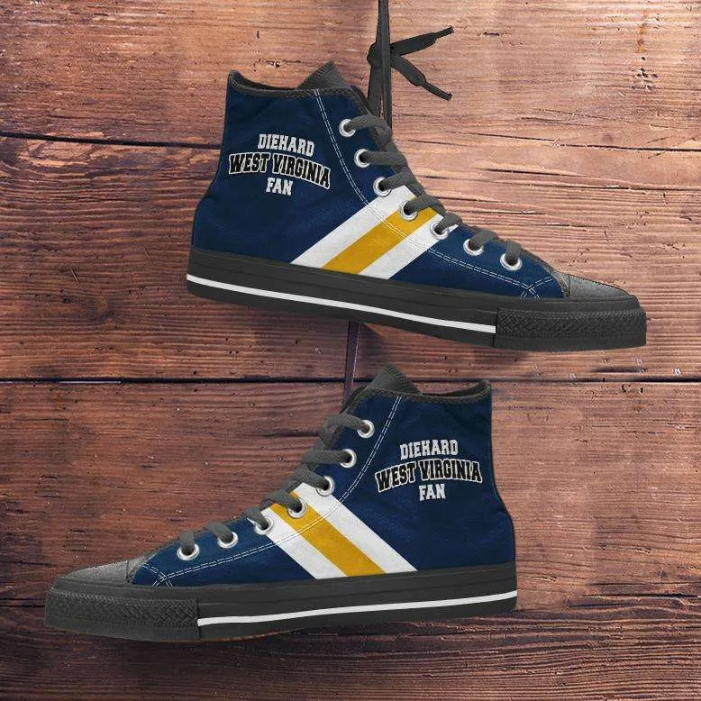 Diehard West Virginia Fan Canvas High Top Shoes