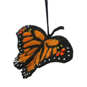 Felt Monarch Butterfly Ornament Silk Road Bazaar