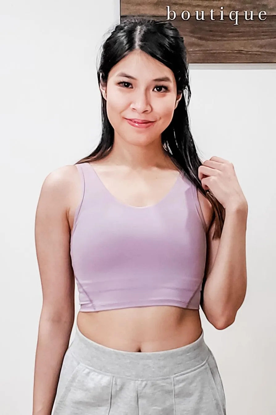 FINAL SALE -  Nirvana Lilac Longline Active Sports Bra