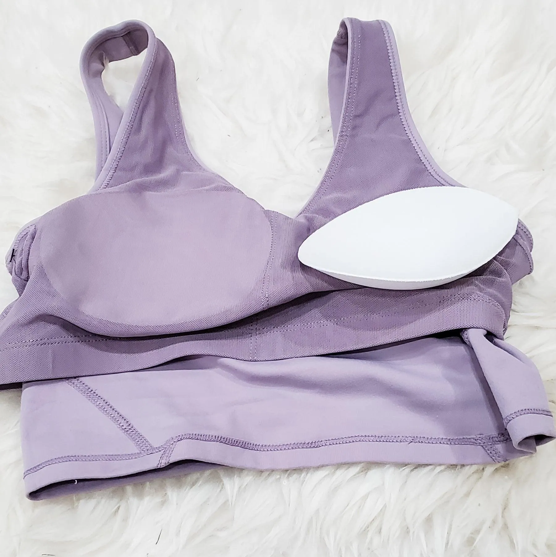 FINAL SALE -  Nirvana Lilac Longline Active Sports Bra