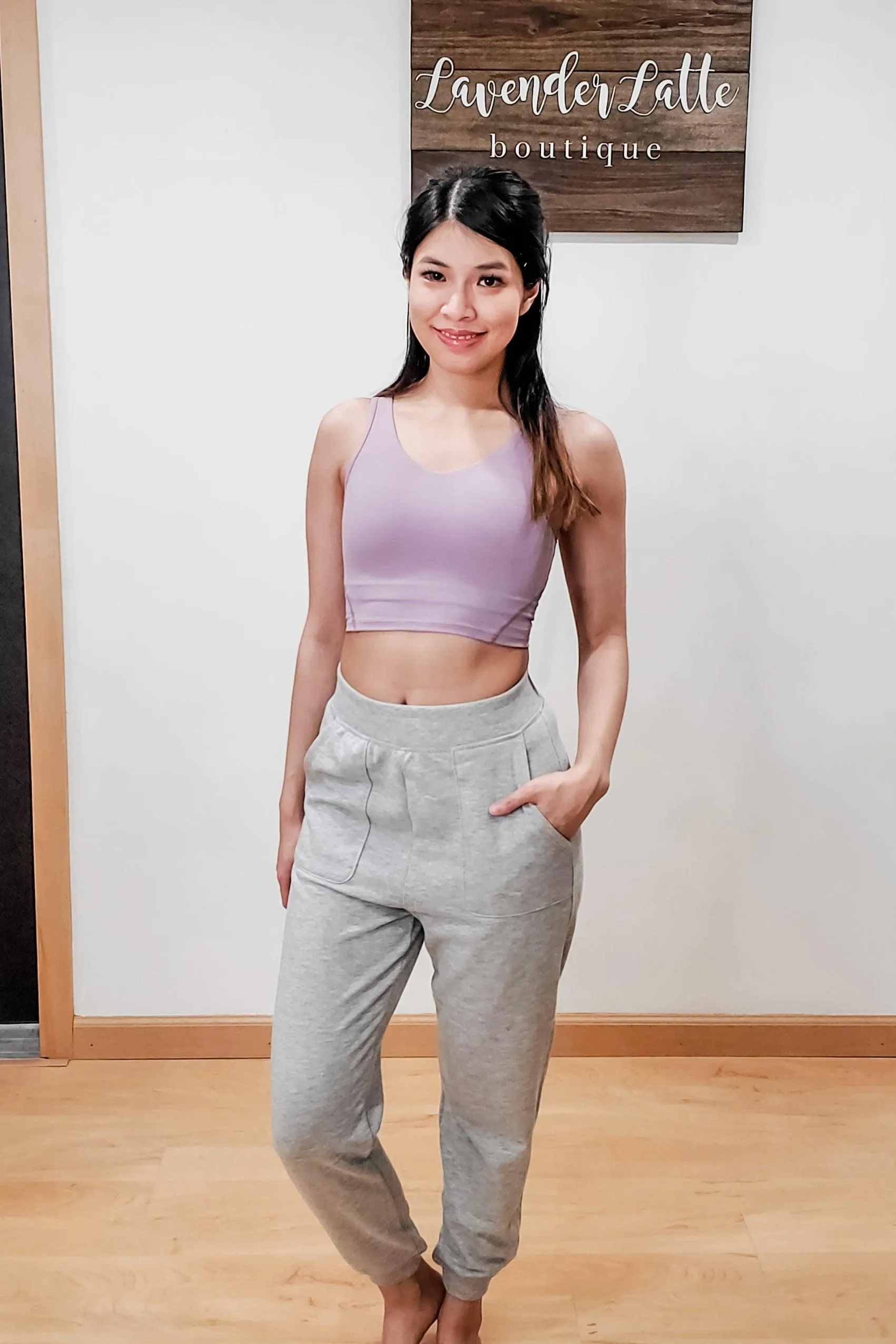 FINAL SALE -  Nirvana Lilac Longline Active Sports Bra