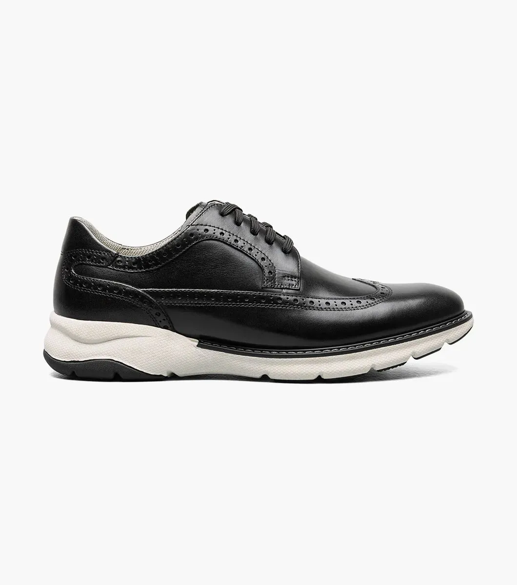 Florsheim Mens Frenzi Wingtip Oxford Sneaker Shoe-Black