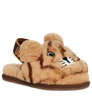 Fluff Yeah Slide Tiger Stuffie in Daisy/Dark Earth by UGG