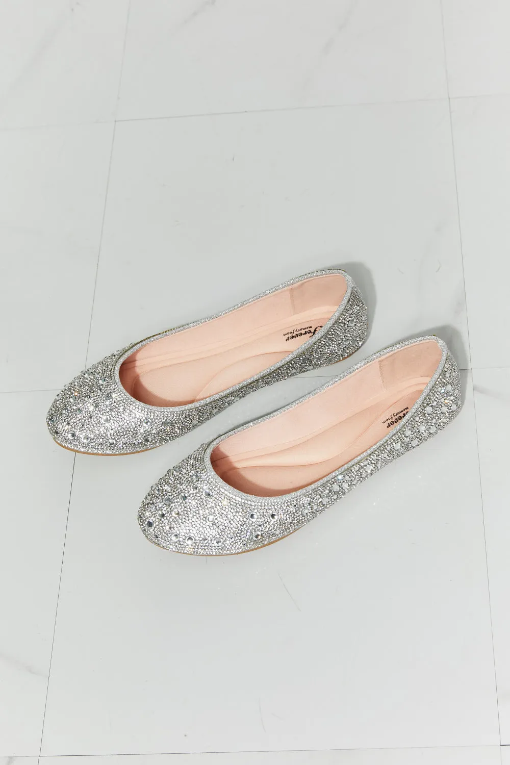 Forever Link Sparkle In Your Step Rhinestone Ballet Flat in Silver