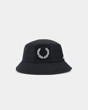 Fred Perry Laurel Wreath Branded Bucket Hat Black