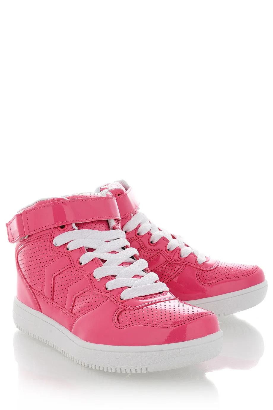 FREDDIE Fuchsia Patent Sneakers