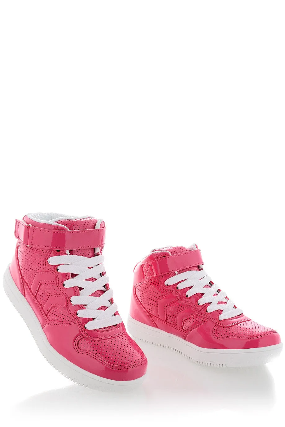 FREDDIE Fuchsia Patent Sneakers