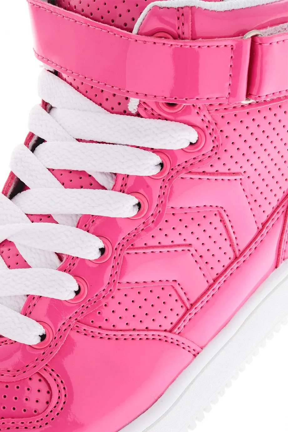 FREDDIE Fuchsia Patent Sneakers