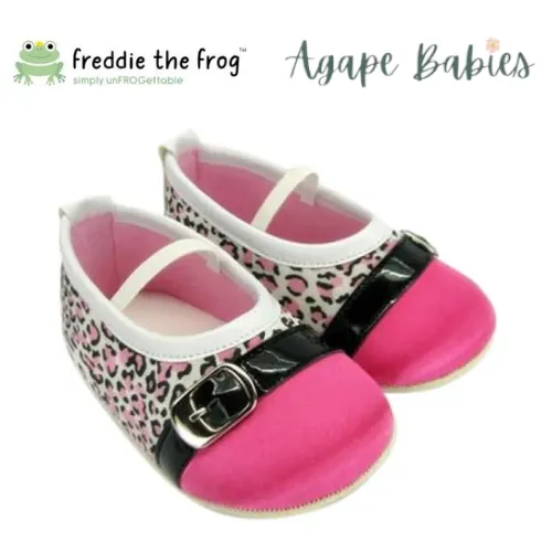 Freddie the Frog Pre Walker Shoes - Paris Leopard Pink