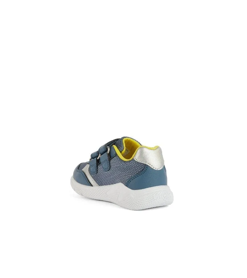 Geox Infant Boys Blue Shark Mesh Casual Sporty Trainer Sprintye - B454UA