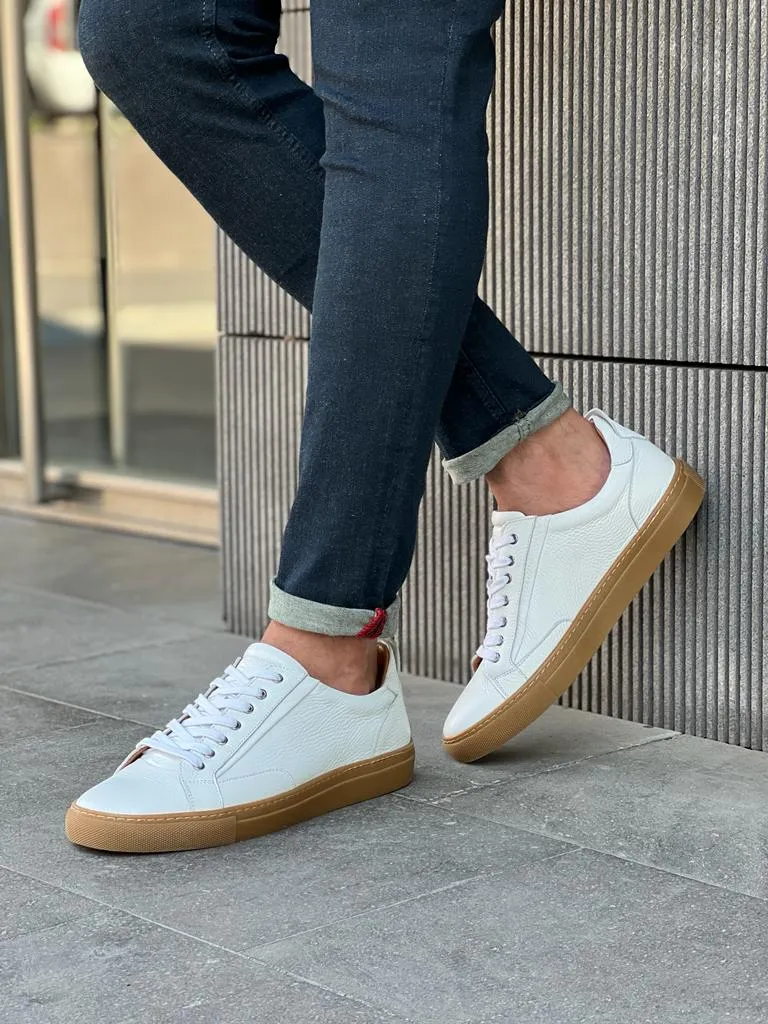 Giovanni Mannelli  White Leather Sneakers